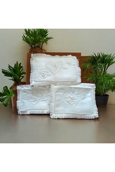 Altın Çeyiz Tekstil Kalp Figürlü Çeyizlik Saten Bohça Nişan Gelin Damat Hurç ...