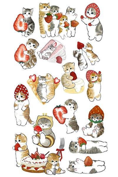 Belinay Bulutay Kedili Sticker Seti 3 (5 SAYFA 120 ADET)