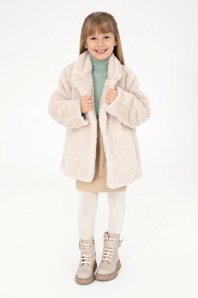 U.S. Polo Assn. Girl's Cream Coat 50291716 -Vr071