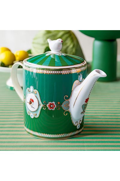 Pip Studio Love Birds Green Porcelain Teapot 1300 ml