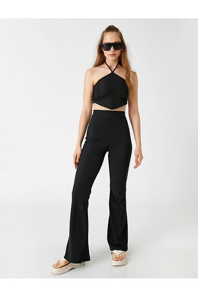 Koton Spanish Leg Trousers High Waist