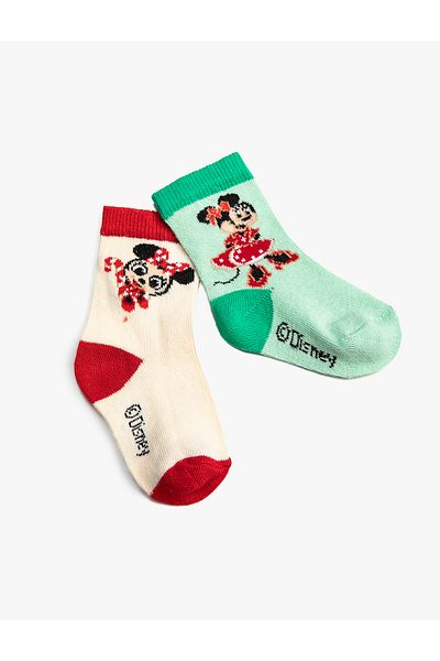 Koton 2 Pack Mickey Mouse Printed Socks Licensed