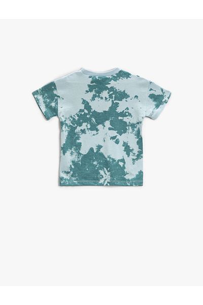 Koton Batik Patterned T-Shirt Short Sleeve Crew Neck Cotton