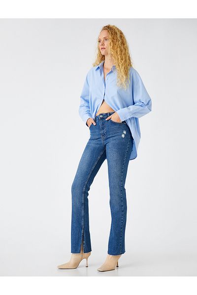 Koton Flared Leg Jeans Slim Cut - Victoria Slim Jean