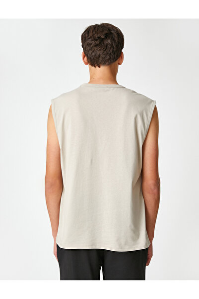 Koton Basic Ujjatlan Póló Crew Neck ujjatlan pamut