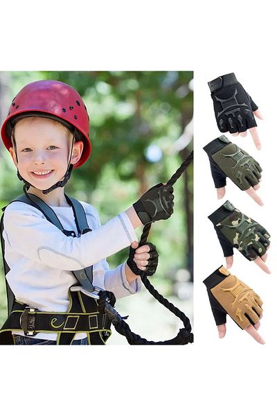 BGA Mănuși unisex pentru copii sport ciclism patinaj exercițiu în aer liber mănuși de camping