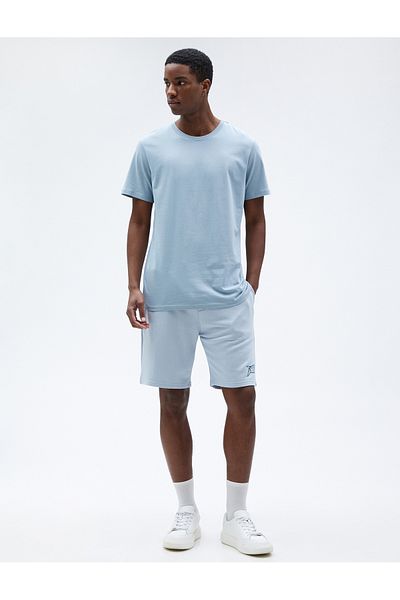 Koton Bermudy Shark Printed Pocket Detailed Lace Waist
