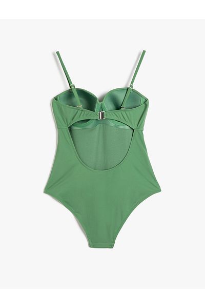 Koton Basic fürdőruha Vékony, levehető pántok Draped Underwire fedett