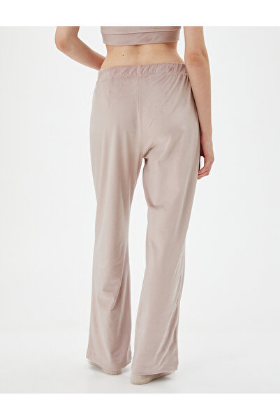 Koton Winter-Pyjamahose aus samtweichem, strukturiertem, elastischem Bund