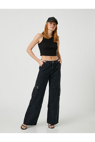 Koton Denim-Cargohose mit extra weitem Bein – Bianca Jeans