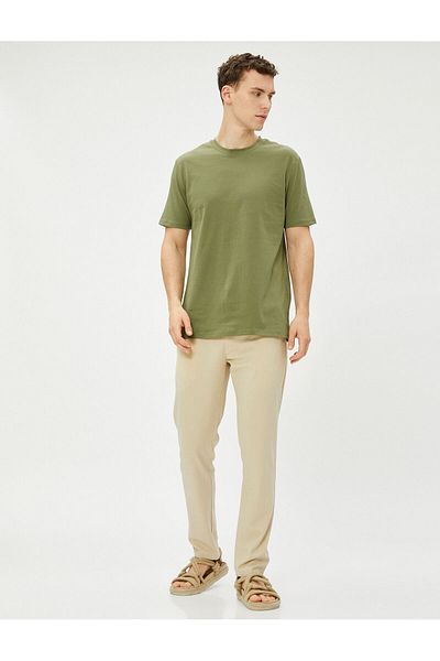 Koton Βασικό T-Shirt με κοντό μανίκι Crew Neck Slim Fit