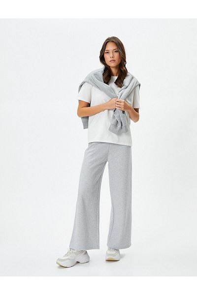 Koton Wide Leg Sweatpants with Lace-up Waist