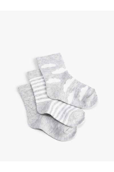 Koton Set de șosete 3 pachete imprimate în cloud