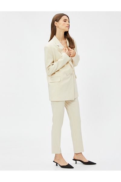 Koton Cigarette Fabric Trousers High Waist
