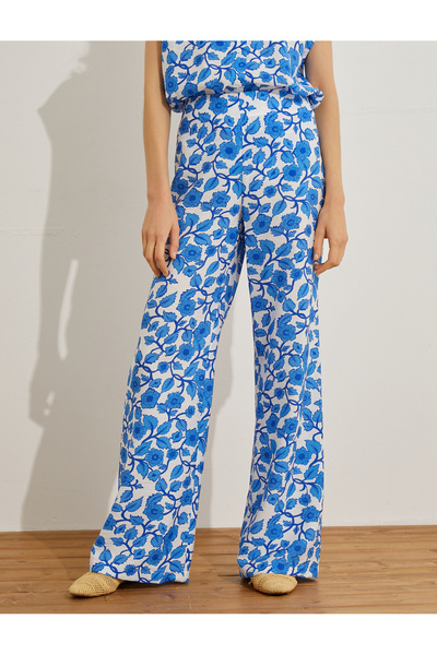 Koton Rahat Pantolon Çiçekli Bol Paça