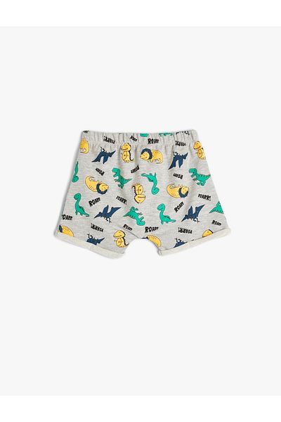 Koton Dinosaur Shorts with Tie Waist