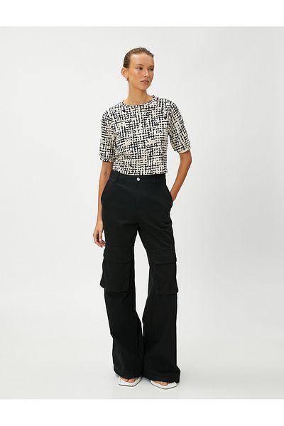 Koton Tricou Crop mânecă scurtă Decolteu Crew