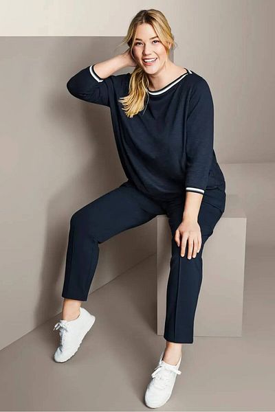 Tchibo Women Comfort Fit Trousers, Navy
