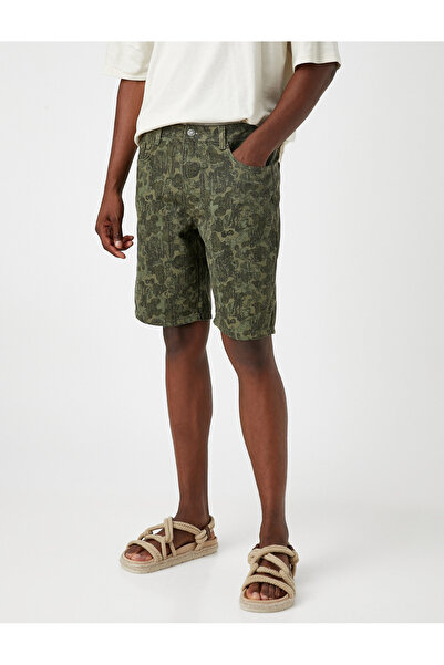 Koton Maskované kraťasy Gabardine se vzorem