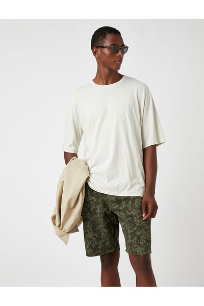 Koton Shorts aus Gabardine mit Tarnmuster