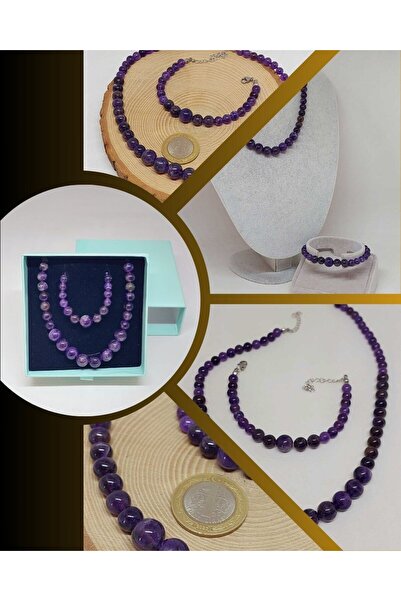 Yasamtohumu Galaxy serija set ogrlice i narukvice od ametista