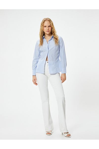 Koton Slim Fit Shirt Buttoned Long Sleeve