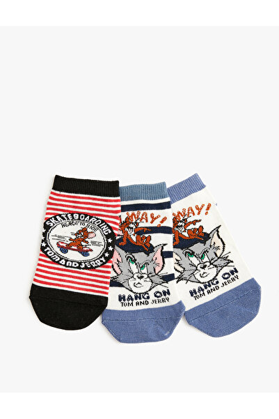 Koton Лицензиран комплект чорапи с щампа от 3 части Том и Джери