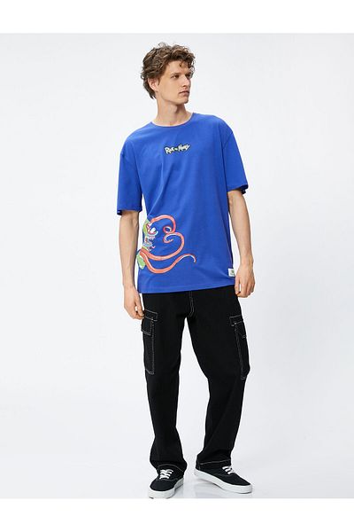 Koton Rick And Morty Oversize T-Shirt Licensed Printed Cotton