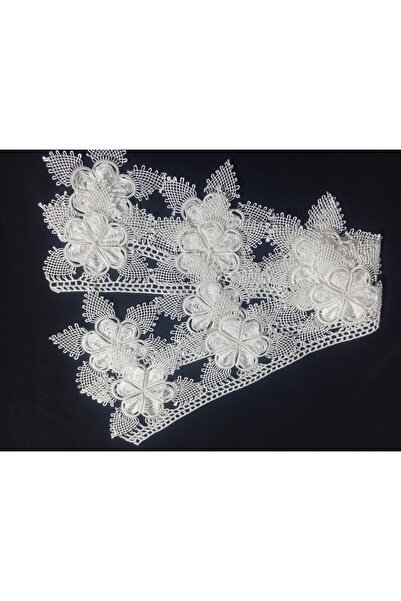 NUMİSTORE İğne oyası beyaz renk havlu kenarı