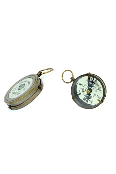 İkizler Dekoratif pirinç pusula