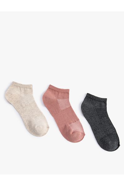 Koton Set of 3 Colorful Booties Socks