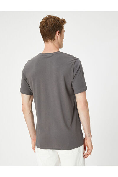 Koton Tricou din bumbac imprimat cu slogan cu gât