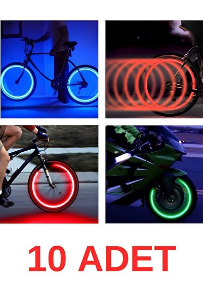 Vekorr 5 Çift (10 Adet) Hareket Sensörlü Sibop Işık Led Işıklı Bisiklet Araba...
