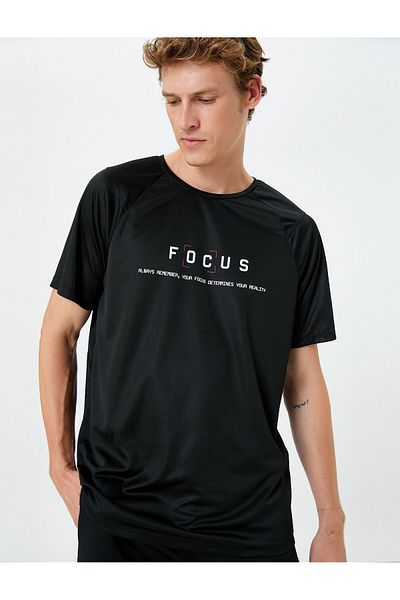 Koton Αθλητικό μπλουζάκι με κοντό μανίκι Crew Neck - Slogan Printed