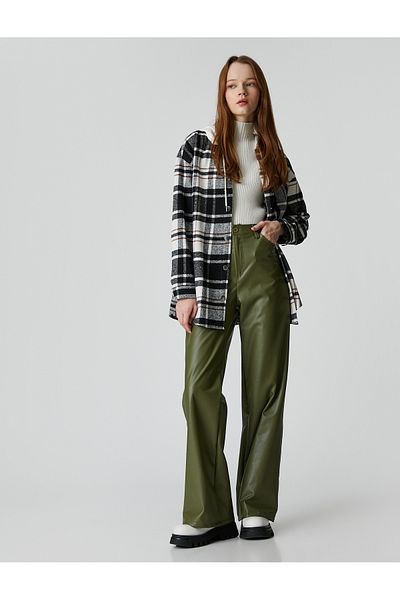 Koton Jachetă cămașă Lumberjack Oversize, cu glugă, cu buzunar