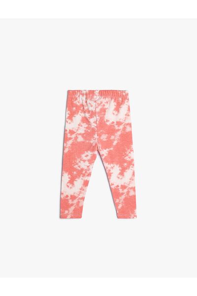 Koton Leggings aus Baumwolle mit Batikmuster und elastischem Bund