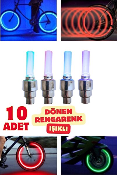 Vekorr 10 Adet Dönen Rengarenk Rgb Sibop Işık Led Işıklı Bisiklet Araba Motor...