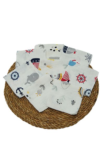 Sozzy Men's Muslin Mouth Wipes - Cotton Soft, 8 Pieces