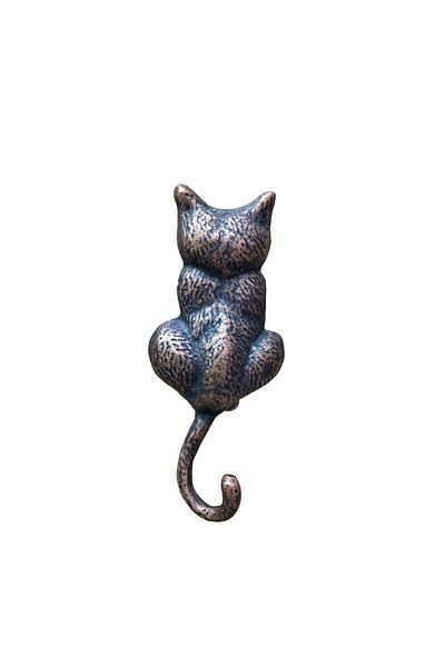 Şener collection Buton decorativ din alamă pentru ușă din spate pentru pisici în stil antic, Taktak - 160x65mm, oxid