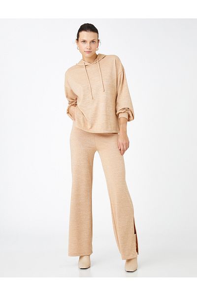 Koton Elastic Waist Slit Trousers