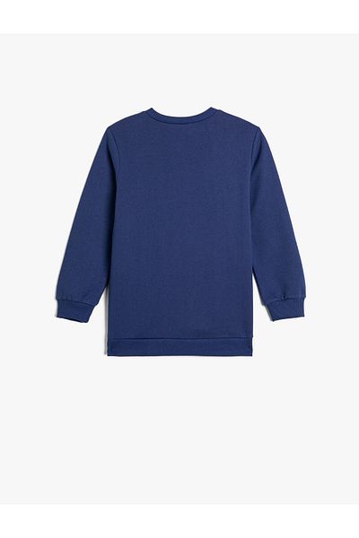 Koton Sweatshirt mit langen Ärmeln und Rundhalsausschnitt, Fußball-Print