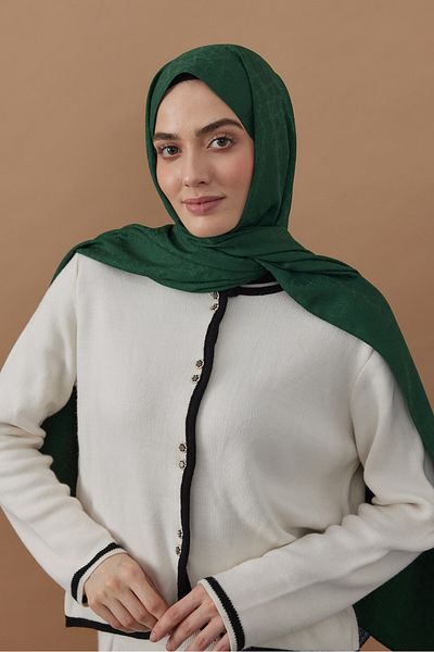 Modakaşmir Σάλι με βοτανικό σχέδιο σειράς Silky Jacquard