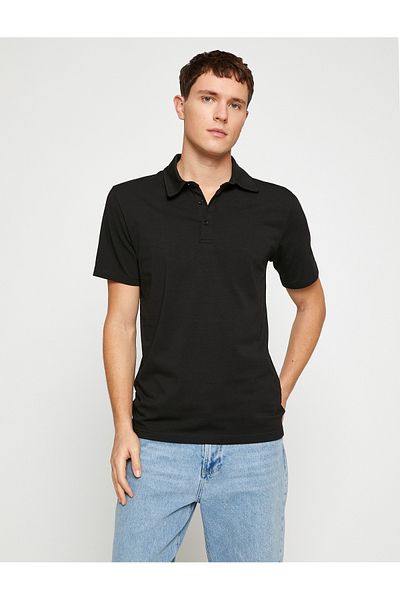 Koton Βασικό T-Shirt Polo λαιμόκοψη βαμβακερό