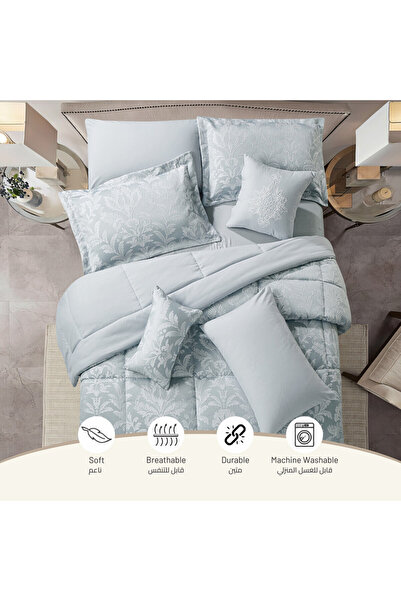 Donetella 5-piece Damask Single Size Comforter Set 170x230 Cm