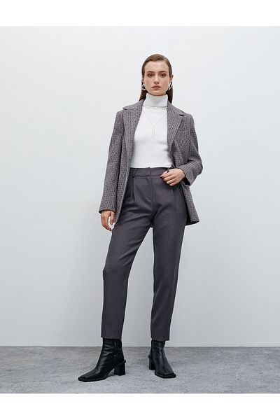 Koton Carrot Trousers Pleated Pocket Detailed
