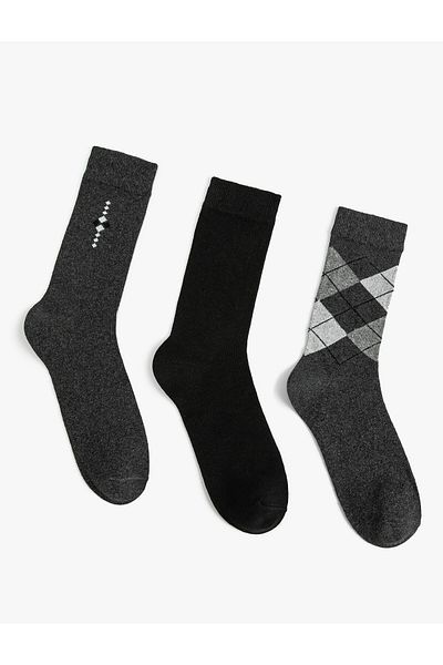 Koton Set de 3 șosete cu model geometric