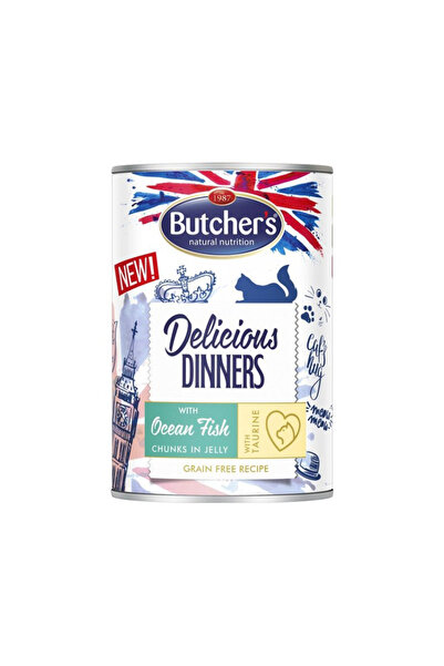 Butcher's Kasaplar Lezzetli Akşam Yemekleri Ocean Fish Jelly Konserve Kedi Ma...
