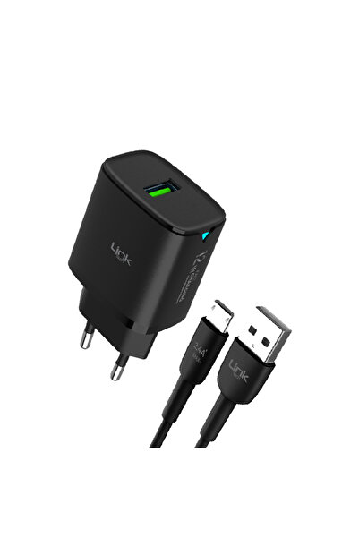 Linktech C301 12w Auto Id Micro Usb Kablolu Şarj Aleti Set