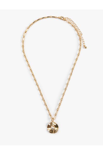 Koton Necklace Chain with Pearl Charm Detail
