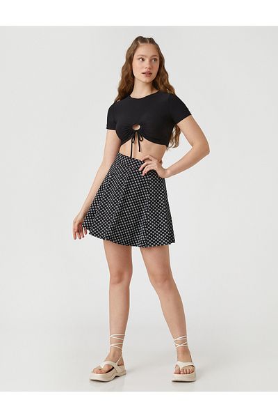 Koton Fustă mini Evazată Floral Talie Înaltă
